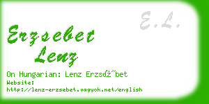 erzsebet lenz business card